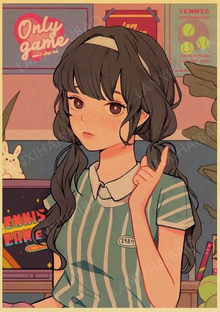 30x21 cm(A4) / 4 Affiche Japonaise Rétro Kawaii Edition 5