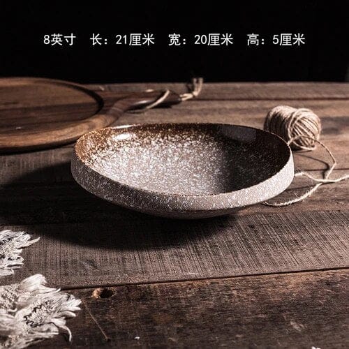 Marron Assiette Creuse Japonaise