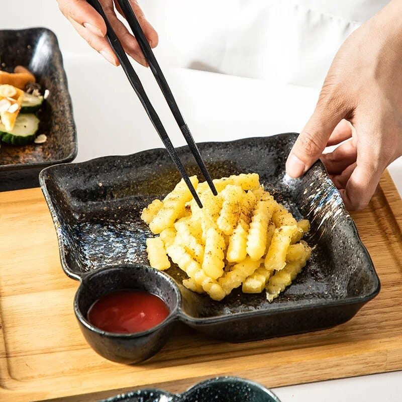 Assiette Japonaise Noire