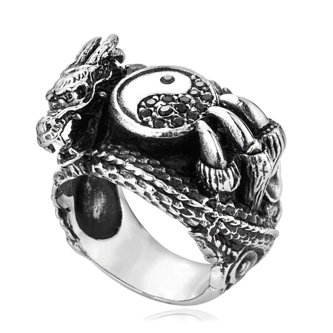 Bague japonaise yin yang