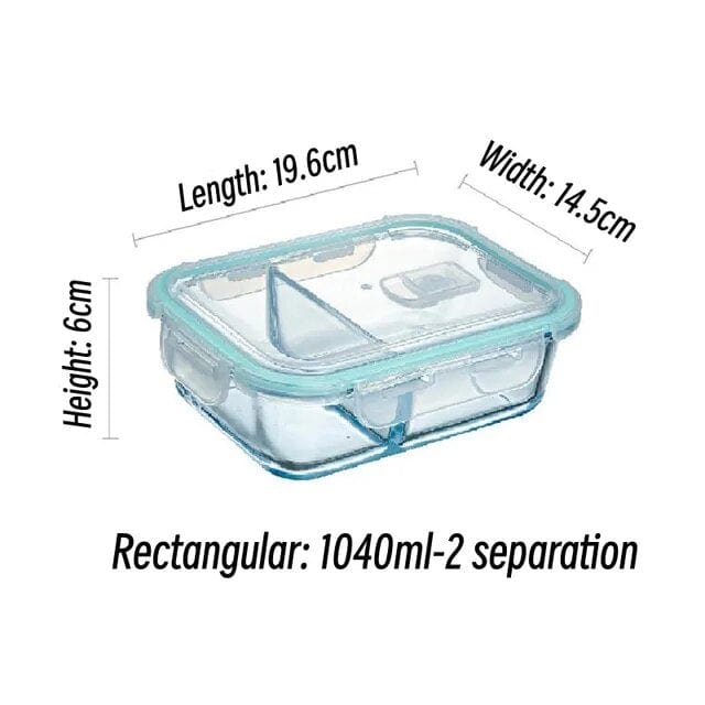 Rectangle 1040ML 02 Boite Bento en Verre