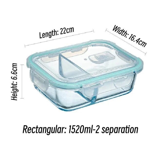 Rectangle 1520ML 02 Boite Bento en Verre