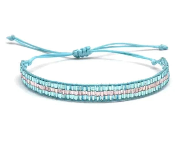 Bleu Bracelet miyuki pour homme à 3 rangs