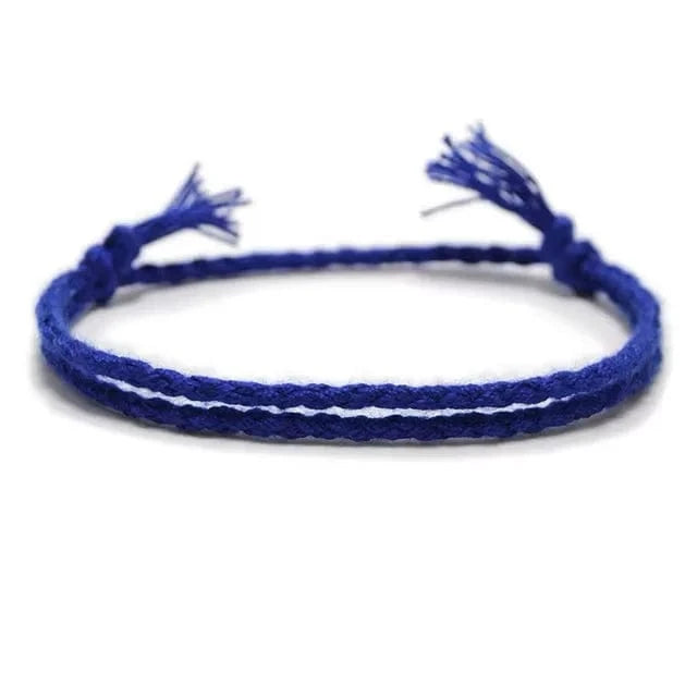 Bleu marine Bracelet kumihimo 2 fils