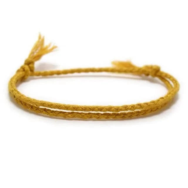 Jaune Bracelet kumihimo 2 fils