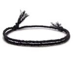 Noir Bracelet kumihimo 2 fils