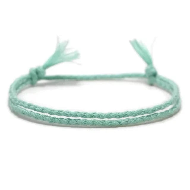 Vert Bracelet kumihimo 2 fils