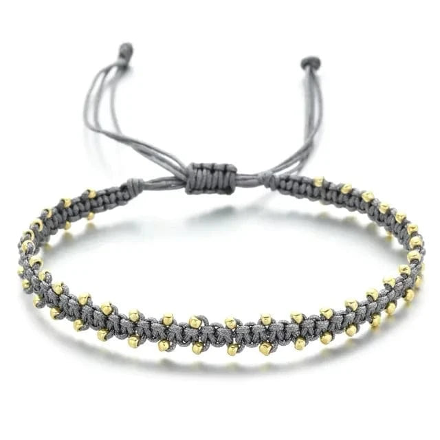 Gris Bracelet kumihimo 3 fils