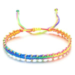 Multicolore Bracelet kumihimo 3 fils