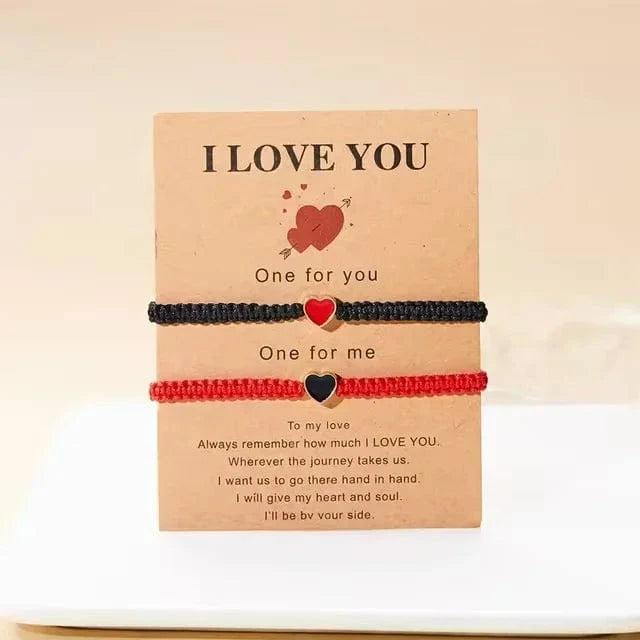Bracelet kumihimo coeur