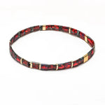 Bracelet miyuki tila rouge et noir