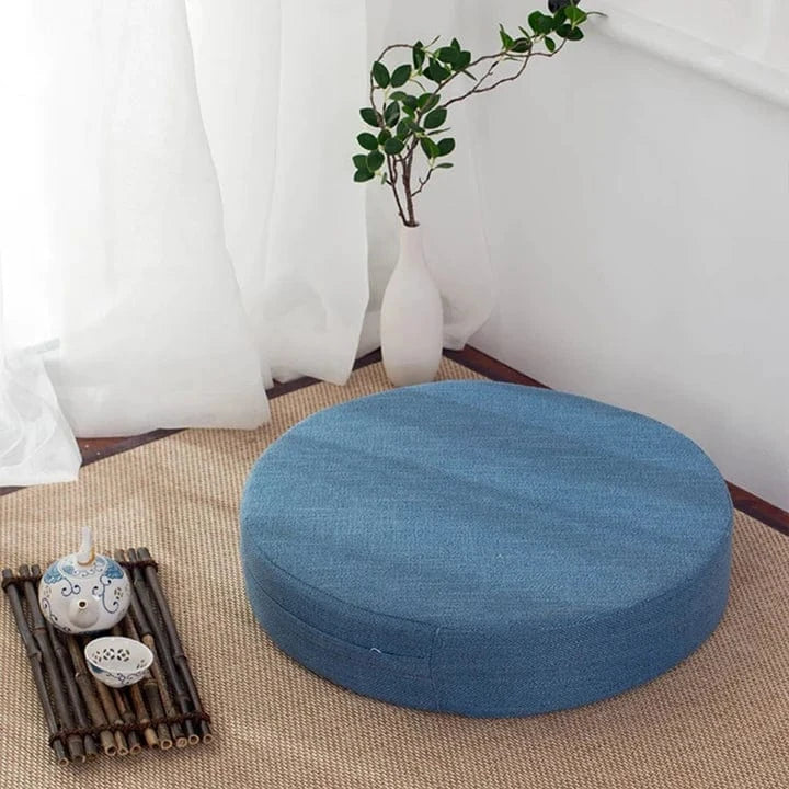 Bleu / Non Coussin Japonais en tissu