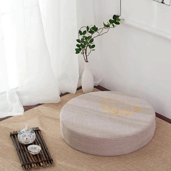 Gris / Oui Coussin Japonais en tissu