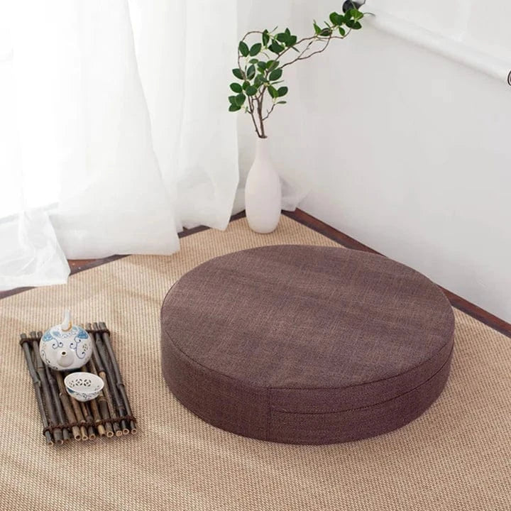 Marron / Non Coussin Japonais en tissu