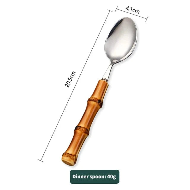 Grande cuillère Couvert Manche Bambou