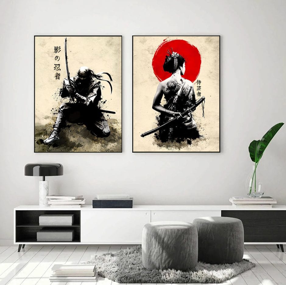 Estampe japonaise Ninja
