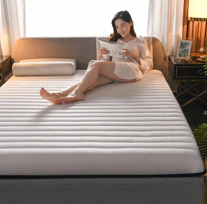 90 x 200 x 4 cm / Blanc Futon 1 Place