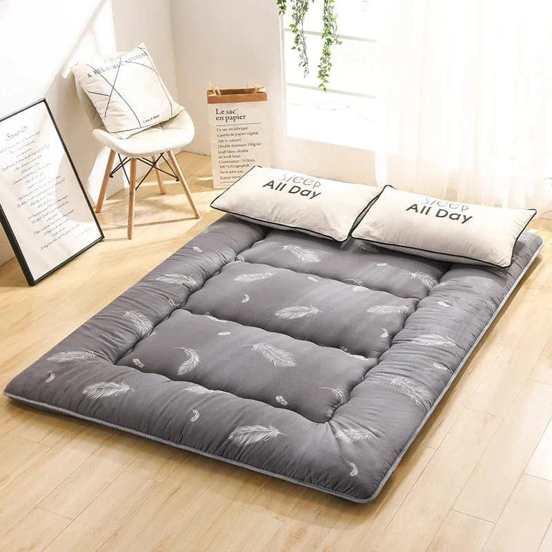 Gris Plume / 90 x 200 cm Futon Enroulable