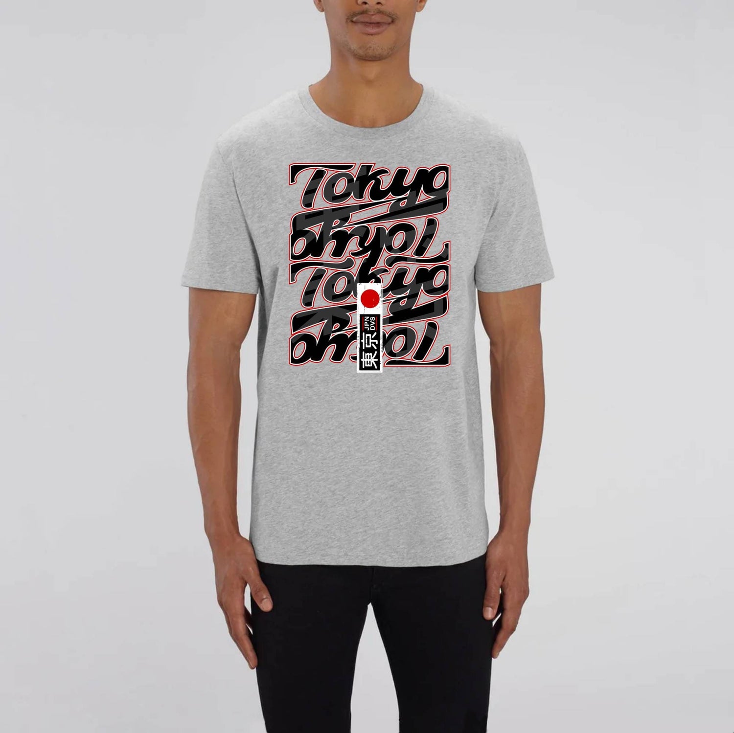 XS / Gris T-shirt japonais Tokyo city