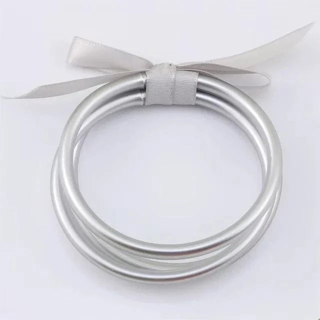 Argent Joncs bouddhiste plastique