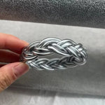 Argent Joncs bouddhiste tressé