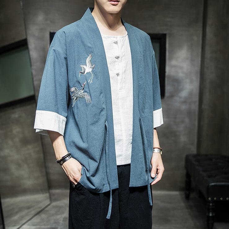 Kimono bleu japonais
