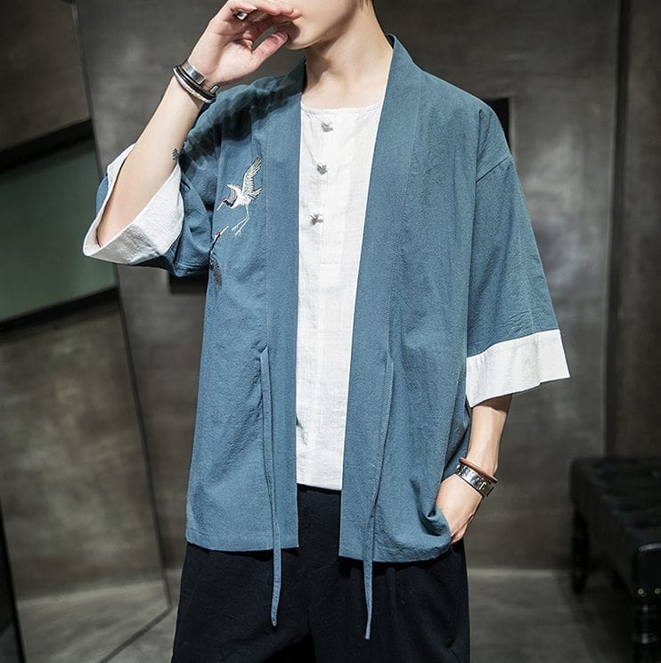 Kimono bleu japonais