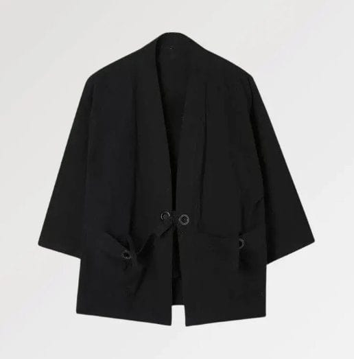 Kimono Noir Homme 'Kuroi Tenshi'