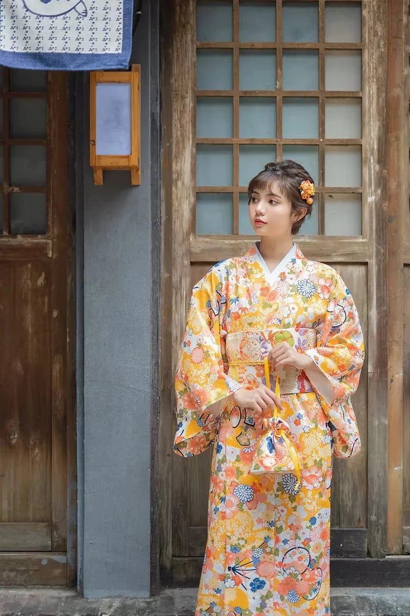 Kimono Houmongi jaune