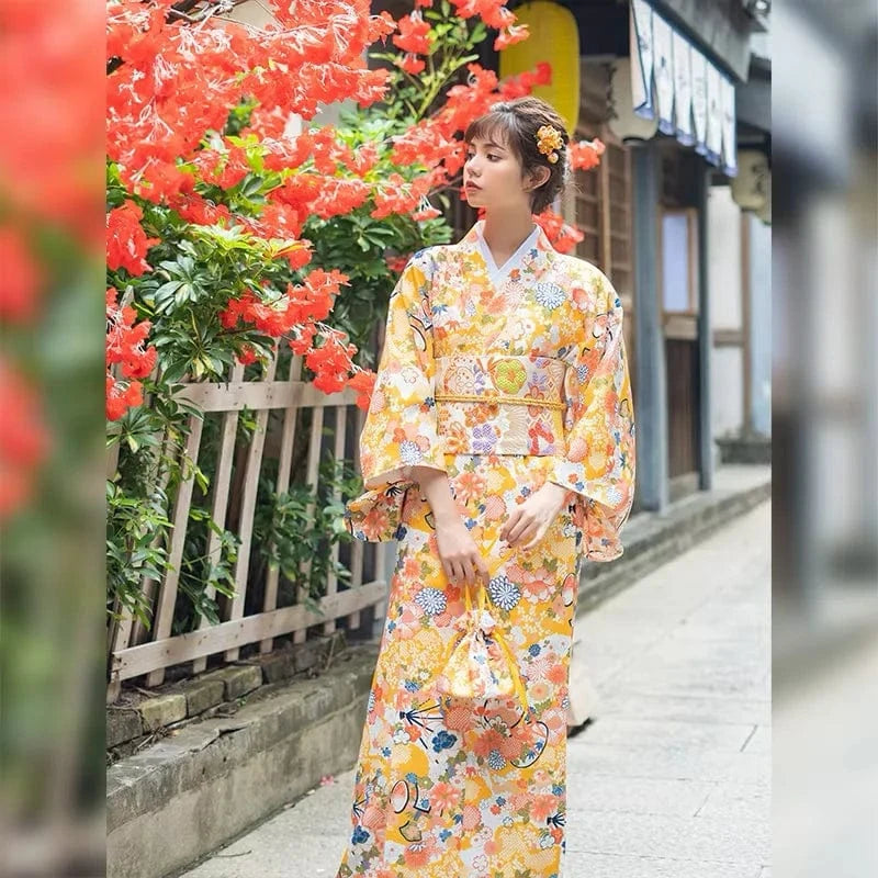 Kimono Houmongi jaune