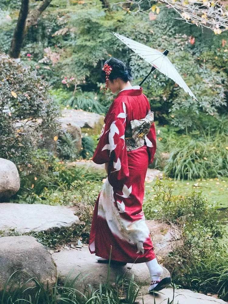 Kimono Houmongi rouge