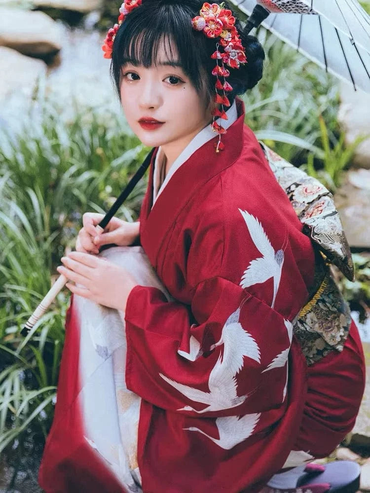 Kimono Houmongi rouge