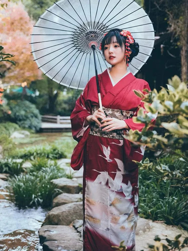 Kimono Houmongi rouge