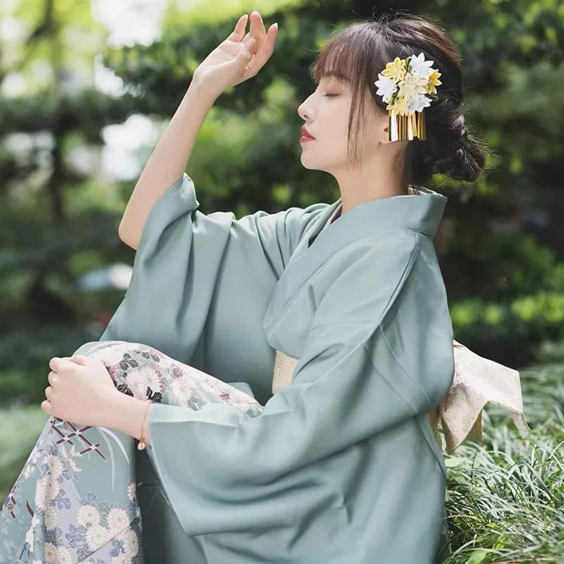 Kimono Iro-tomesode vert