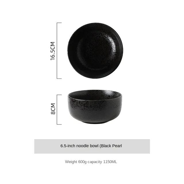 Noir Bol Japonais Raku