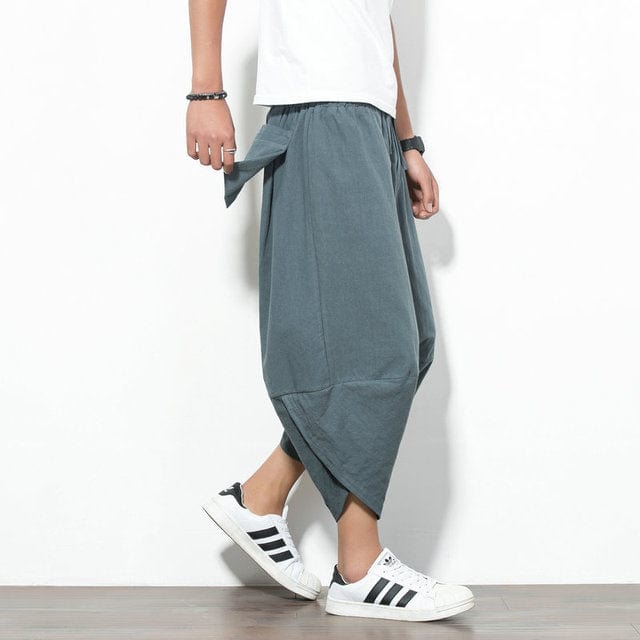Pantalon japonais Bleu