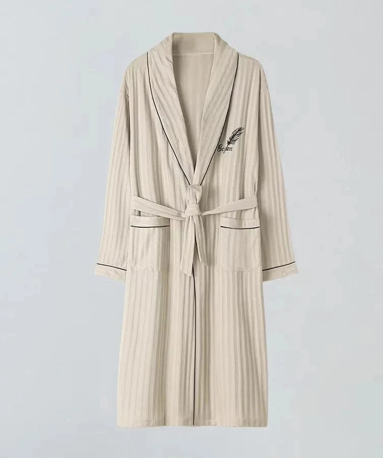 Peignoir kimono homme beige