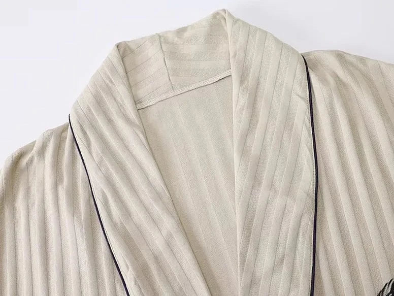 Peignoir kimono homme beige