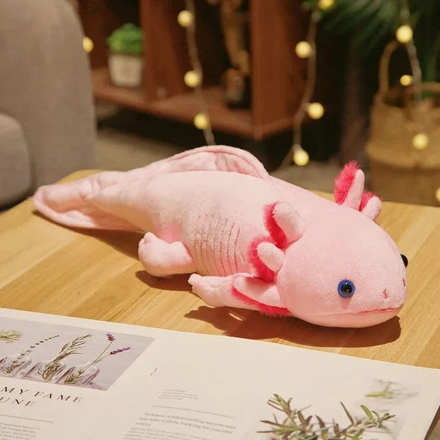 45 cm / Rose Peluche Axolotl Kawaii