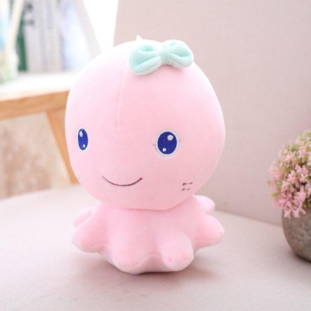 20 cm / Rose Peluche Poulpe Kawaii