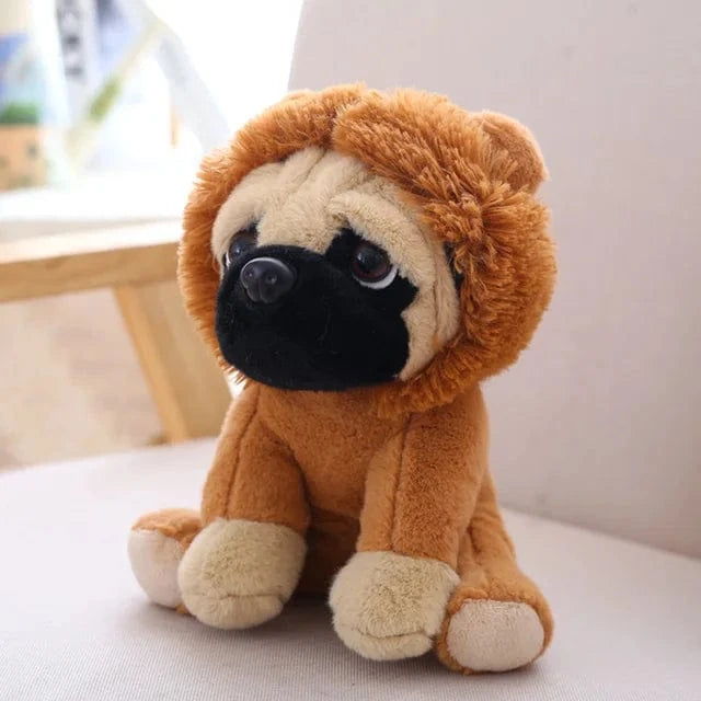 Lion Peluche chien carlin Kawaii