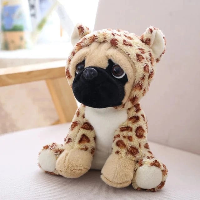 Panthère Peluche chien carlin Kawaii
