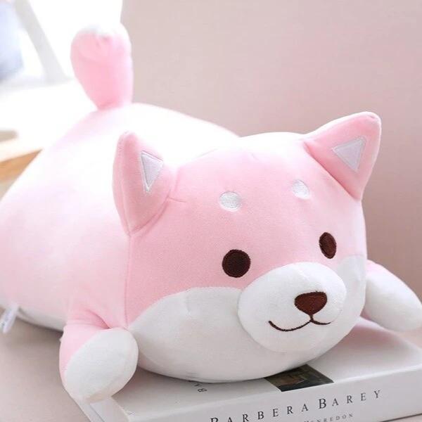 Éveillé / 35 cm / Rose Peluche shiba inu