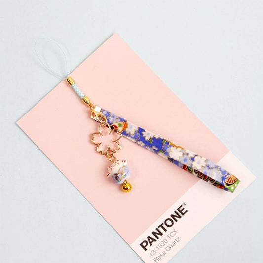 Porte clé Maneki Neko Bleu