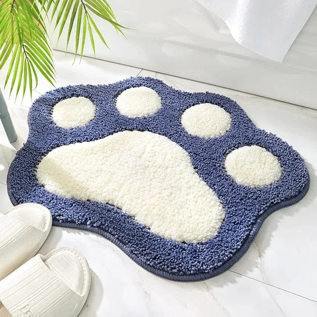 Bleu Tapis de Bain Chat