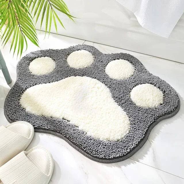 Gris Tapis de Bain Chat