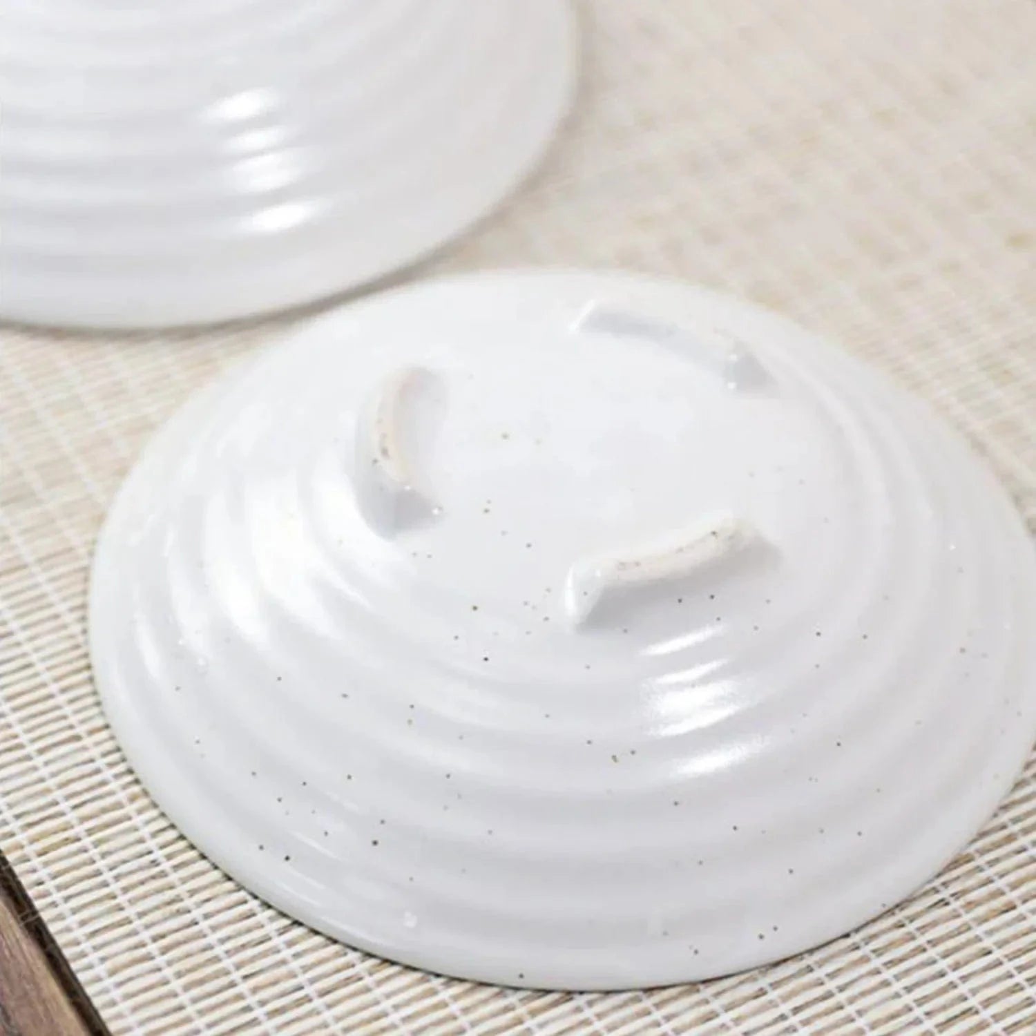 Vase ikebana moribana blanc