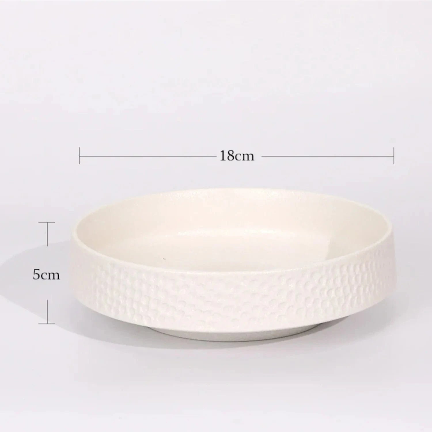 Blanc Vase ikebana rond en céramique