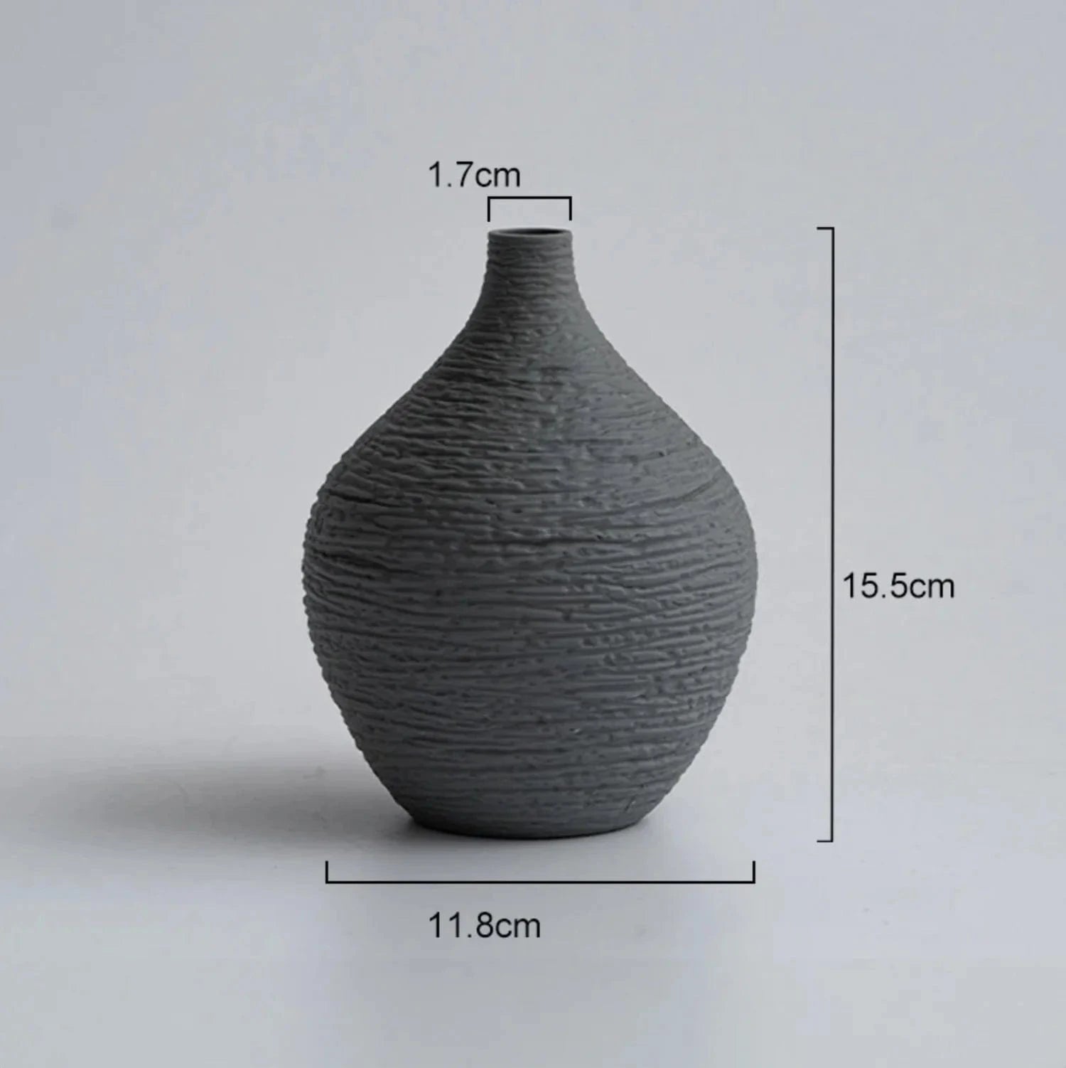 Petit / Gris foncé Vase japonais contemporain