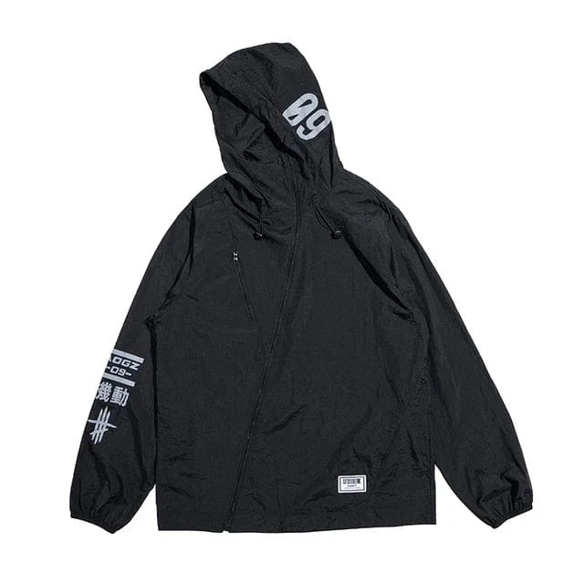M / Noir Veste Techwear été
